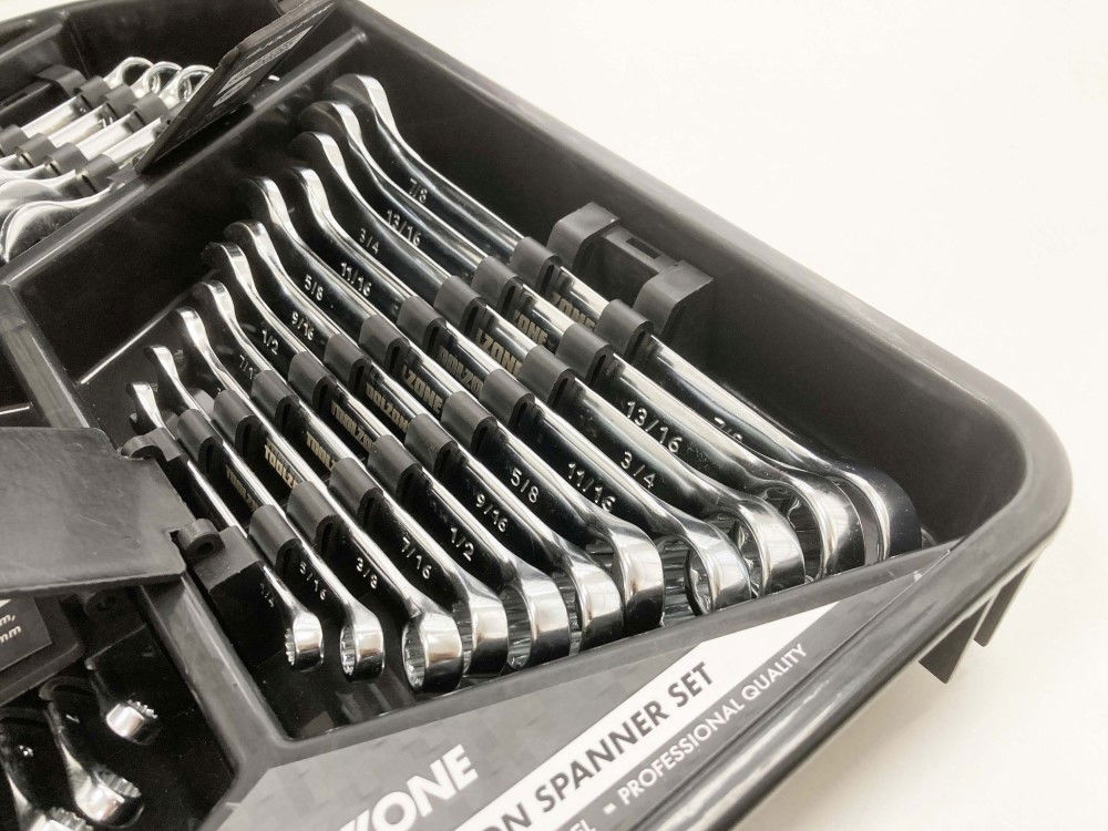 SPANNER SET 32pc METRIC/AF STUBBY AND COMBINATION CHROME VANADIUM - TOOLZONE KDPSP173 thumbnail 8