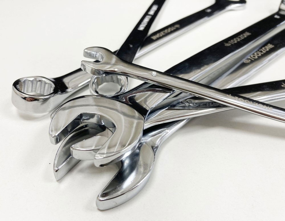 COMBINATION SPANNER SET 12pc EXTRA LONG 8-19mm CHROME VANADIUM IN POUCH - TOOLZONE KDPSP174 thumbnail 6