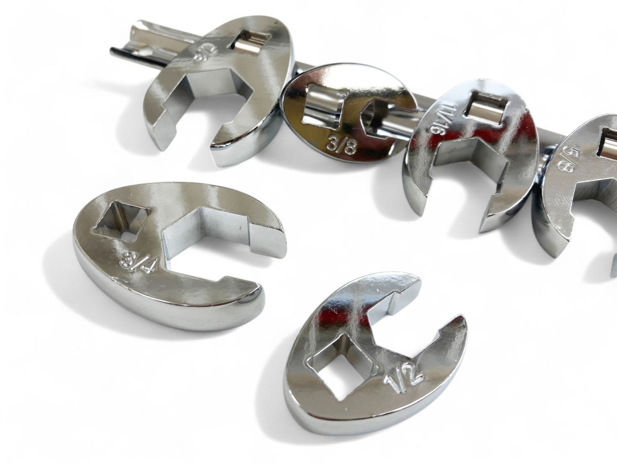 CROWSFOOT SPANNER SET 8pc IMPERIAL 3/8-7/8 CHROME VANADIUM ON RAIL - TOOLZONE KDPSP175 thumbnail 5