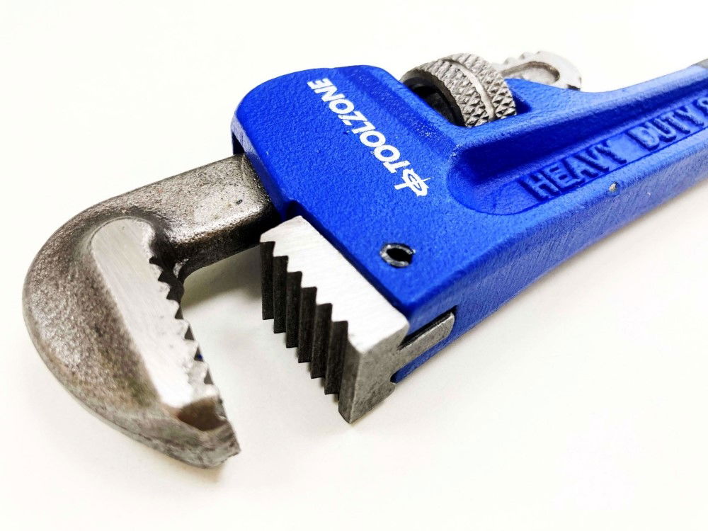STILLSON WRENCH 8 DROP FORGED CARBON STEEL MAX JAW 30mm - TOOLZONE KDPSP180 thumbnail 6