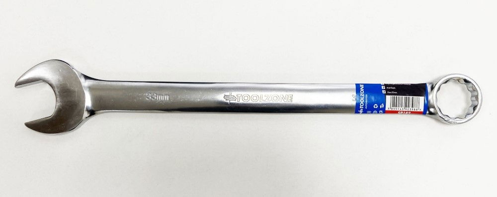 COMBINATION SPANNER 33mm 6150CRV MATT FINISH - TOOLZONE KDPSP182 thumbnail 2