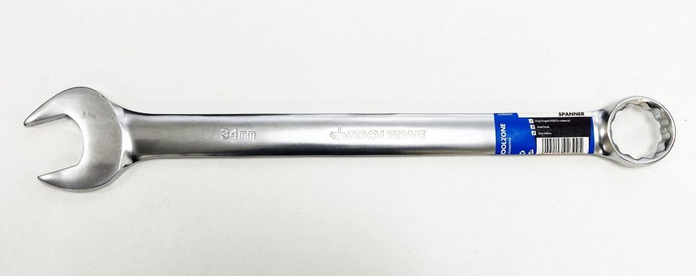 COMBINATION SPANNER 34mm 6150CRV MATT FINISH - TOOLZONE KDPSP183 thumbnail 2