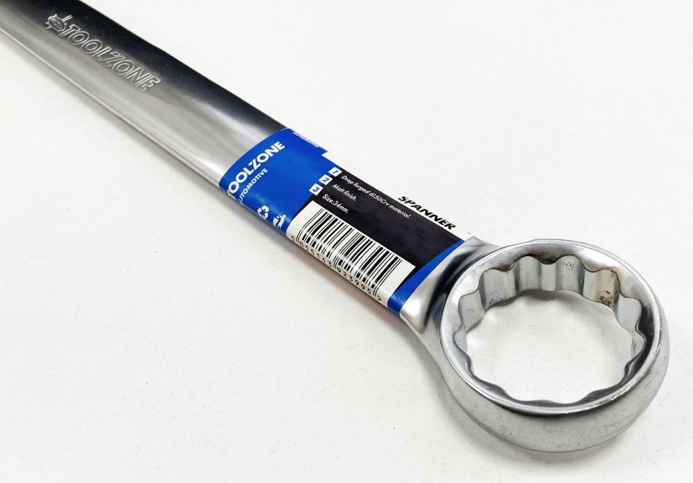 COMBINATION SPANNER 34mm 6150CRV MATT FINISH - TOOLZONE KDPSP183 thumbnail 4