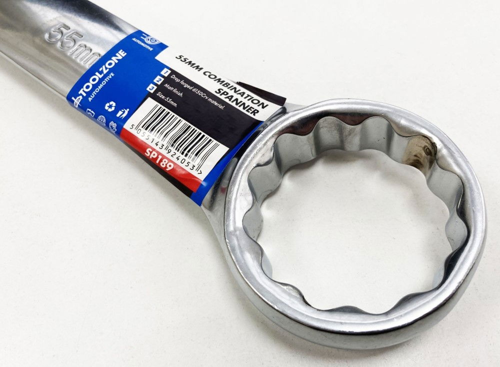 COMBINATION SPANNER 55mm 6150CRV MATT FINISH - TOOLZONE KDPSP189 thumbnail 4