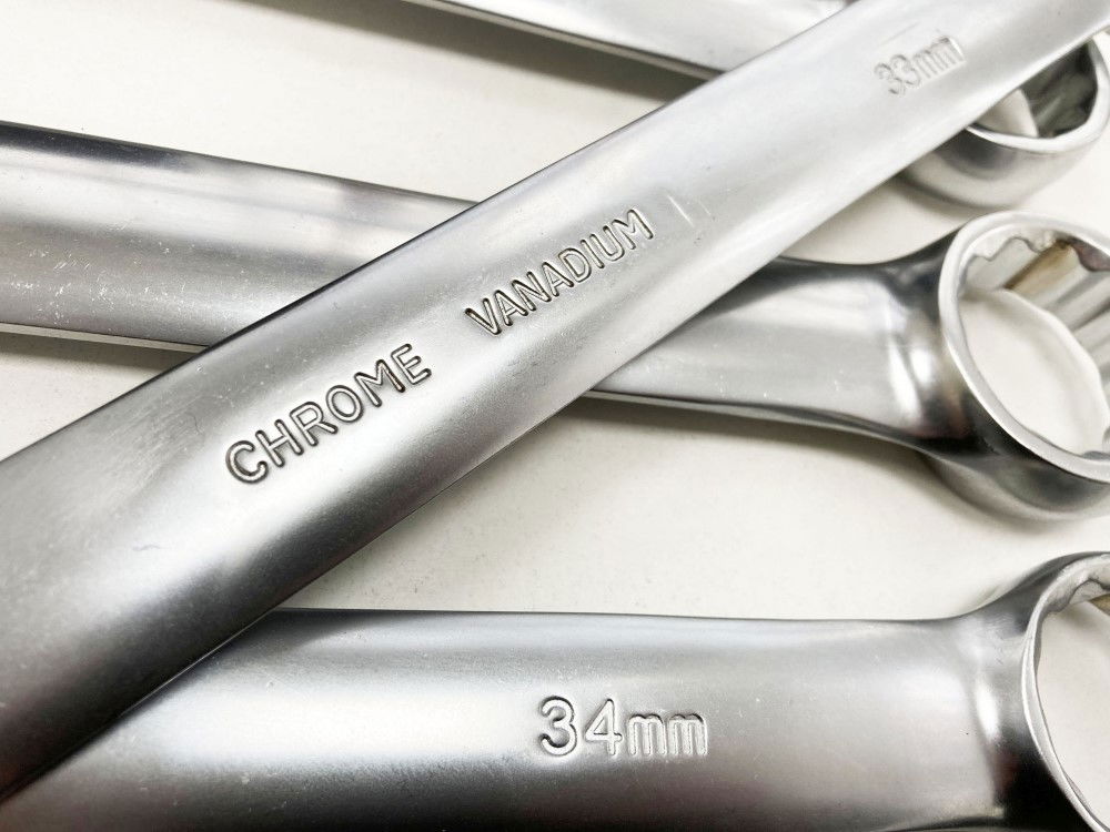 COMBINATION SPANNER SET 7pc 33-50mm 6150CRV MATT FINISH - TOOLZONE KDPSP192 thumbnail 6