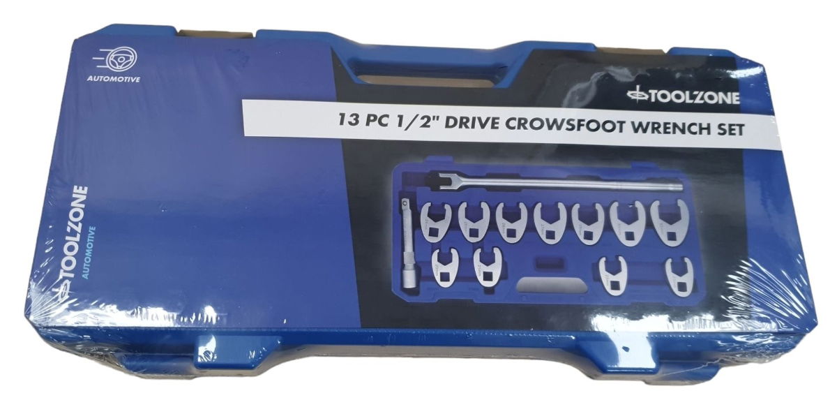 CROWFOOT WRENCH SET 1/2 DR 13pc 20-32mm 6150 CHROME MOLYBDENUM - TOOLZONE KDPSP195 thumbnail 5