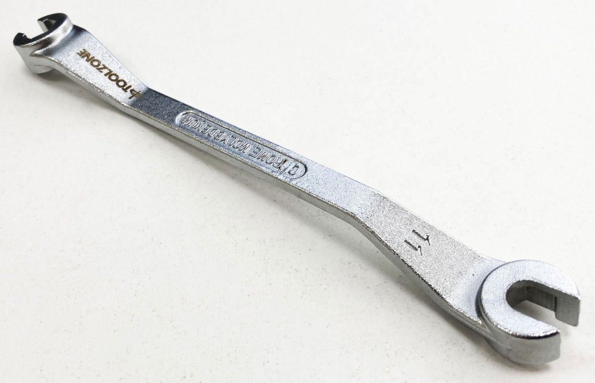 BRAKE LINE SPANNER 10 x 11mm 180mm OFFSET DESIGN - TOOLZONE KDPSP196 thumbnail 6