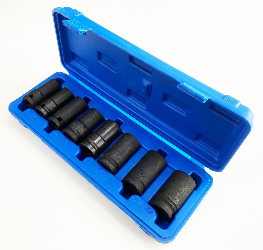 IMPACT NUT WHEEL LOCK REMOVER SET 1/2 DR 8pc 17-27.5mm CHROME MOLYBDENUM - TOOLZONE KDPSS002 thumbnail 7