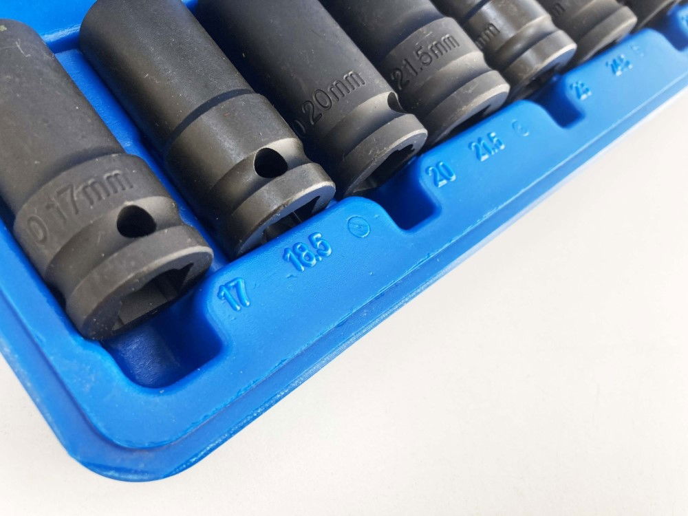IMPACT NUT WHEEL LOCK REMOVER SET 1/2 DR 8pc 17-27.5mm CHROME MOLYBDENUM - TOOLZONE KDPSS002 thumbnail 8