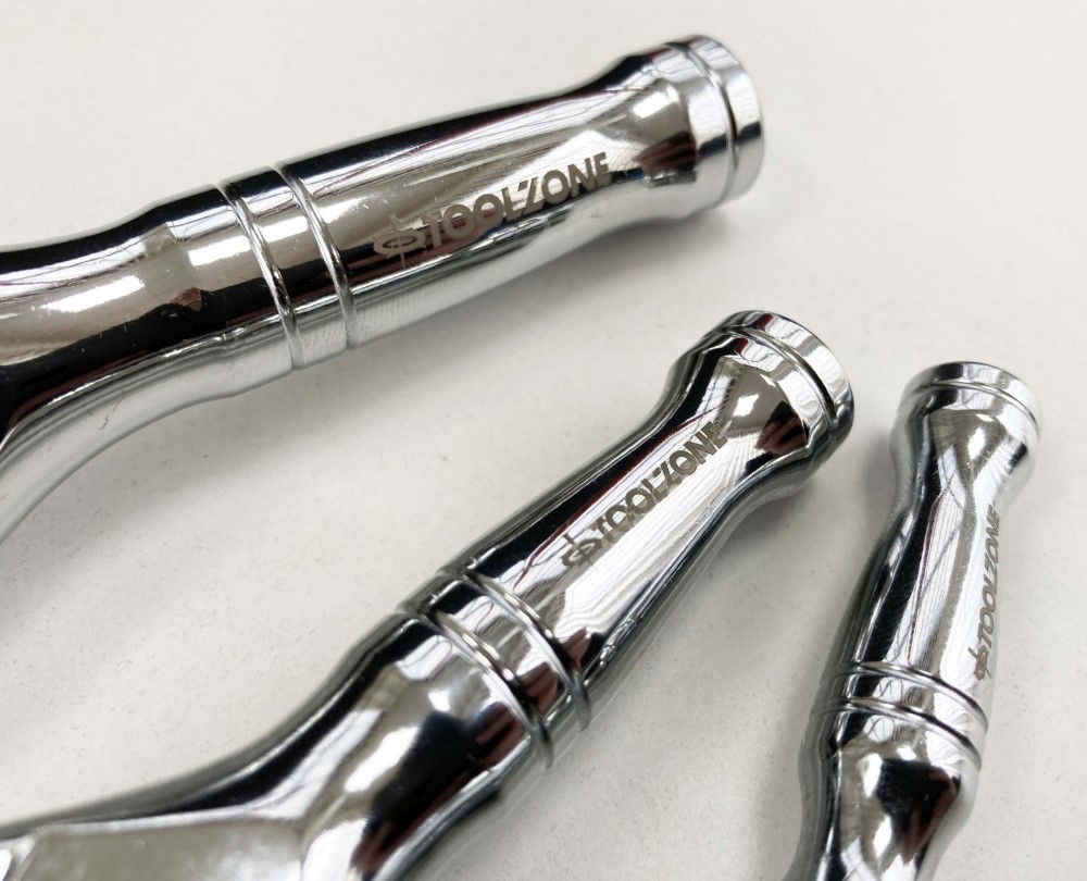 STUBBY RATCHET HANDLE SET 3pc 1/4 3/8 1/2 DRIVE 72 TEETH CRV - TOOLZONE KDPSS015 thumbnail 6