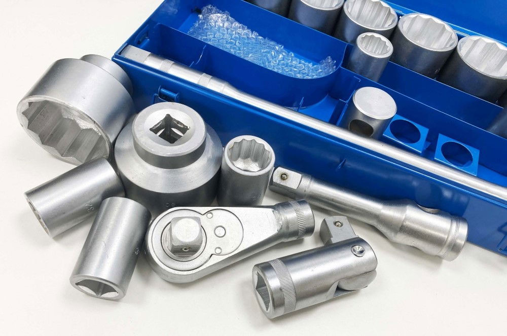 SOCKET SET 1 DRIVE 21pc 30-80mm WITH ACCESSORIES IN METAL CASE - TOOLZONE KDPSS020 thumbnail 7