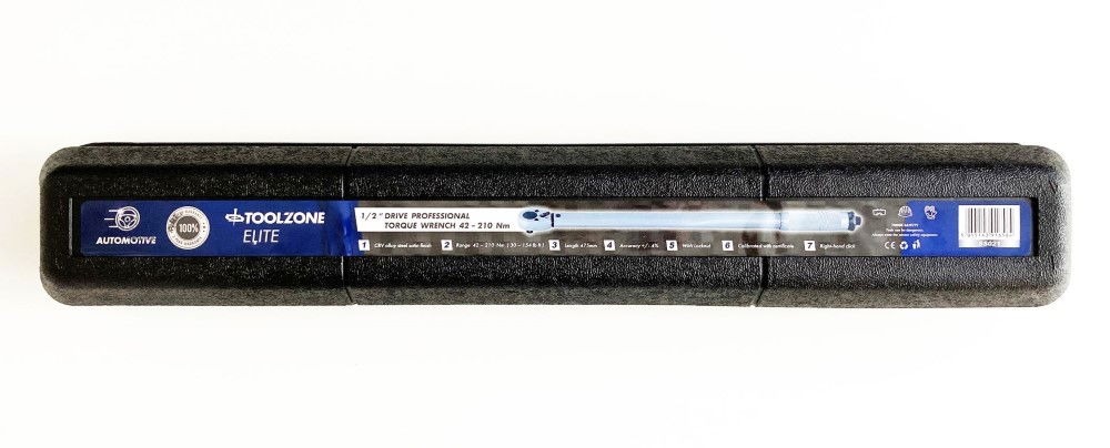TORQUE WRENCH 1/2 DRIVE 42-210nm CALIBRATION CERTIFICATE LOCKING NUT - TOOLZONE KDPSS021 thumbnail 2