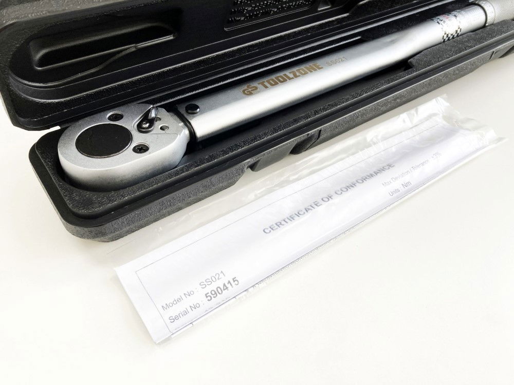 TORQUE WRENCH 1/2 DRIVE 42-210nm CALIBRATION CERTIFICATE LOCKING NUT - TOOLZONE KDPSS021 thumbnail 12