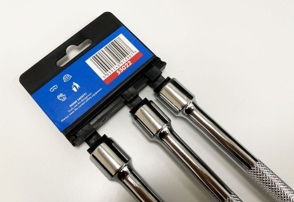 EXTENSION BAR SET 3/8 DRIVE 3pc 375mm 450mm 600mm 40CR STEEL - TOOLZONE KDPSS022 thumbnail 5