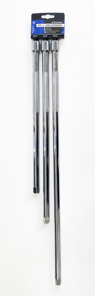 EXTENSION BAR SET 1/2 DRIVE 3pc 375mm 450mm 600mm 40CR STEEL - TOOLZONE KDPSS023 thumbnail 2