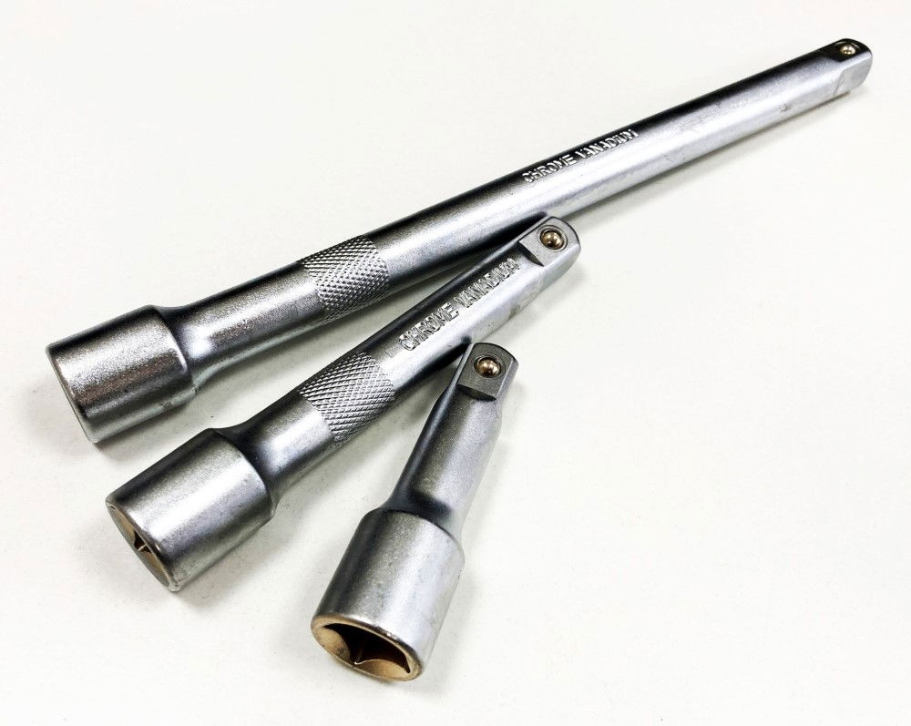EXTENSION BAR SET 1/2 DRIVE 3pc 3 5 10 CRV SATIN FINISH - TOOLZONE KDPSS027 thumbnail 4