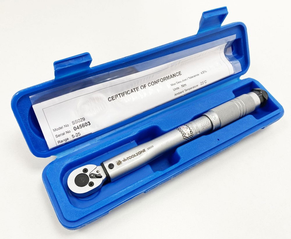 TORQUE WRENCH 1/4 DRIVE 5-25nm CALIBRATION CERTIFICATE LOCKING NUT - TOOLZONE KDPSS029 thumbnail 13