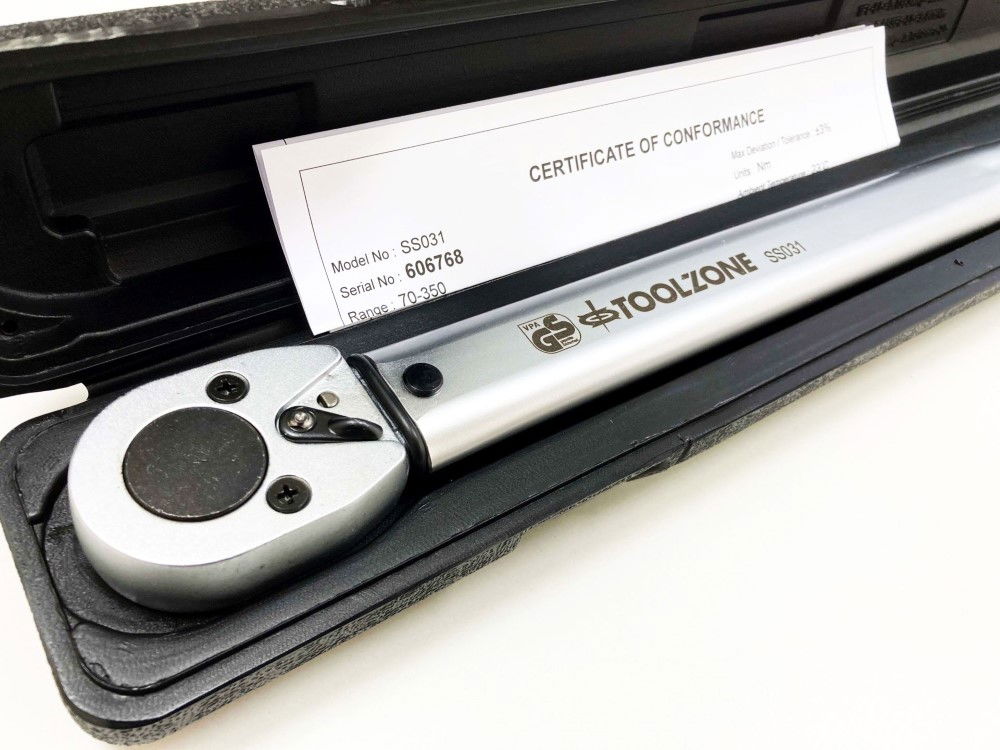 TORQUE WRENCH 1/2 DRIVE 70-350nm CALIBRATION CERTIFICATE LOCKING NUT - TOOLZONE KDPSS031 thumbnail 11