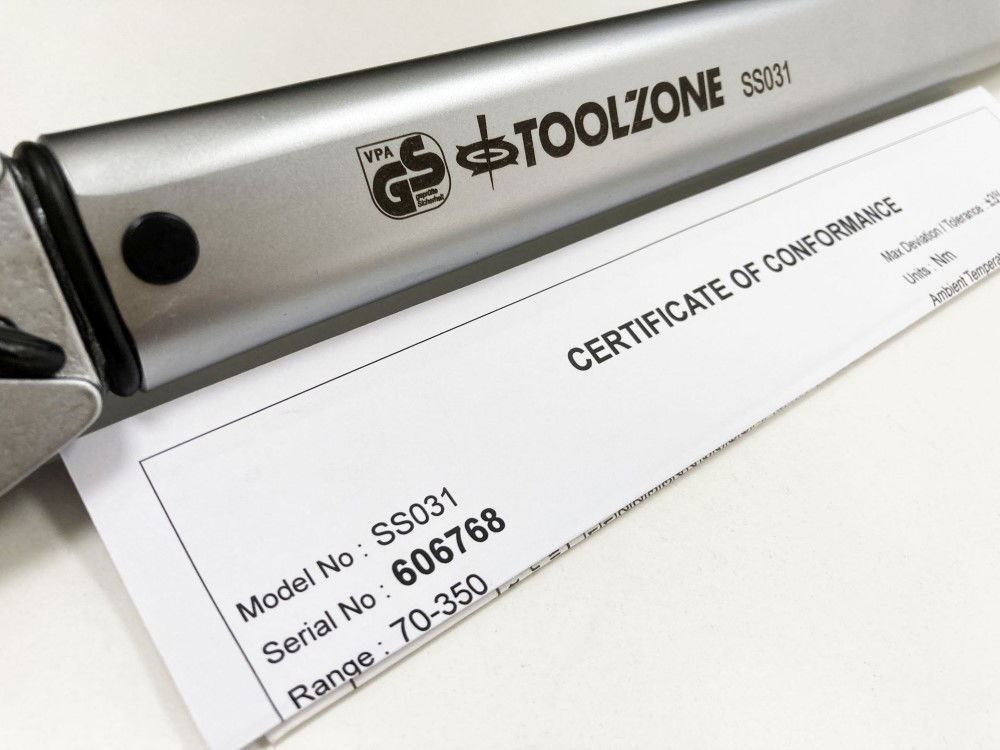 TORQUE WRENCH 1/2 DRIVE 70-350nm CALIBRATION CERTIFICATE LOCKING NUT - TOOLZONE KDPSS031 thumbnail 9