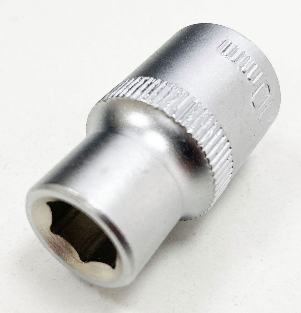 SOCKET 1/2 DRIVE 10mm CRV SATIN SINGLE HEX - TOOLZONE KDPSS069 thumbnail 3