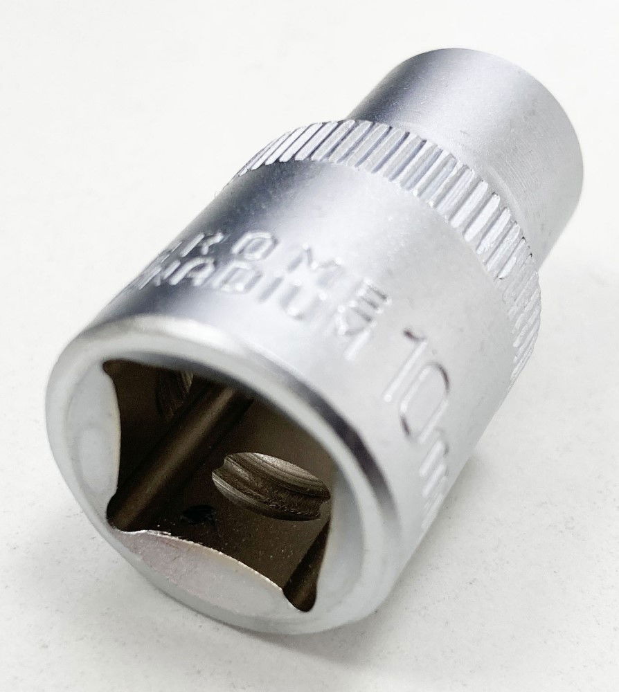 SOCKET 1/2 DRIVE 10mm CRV SATIN SINGLE HEX - TOOLZONE KDPSS069 thumbnail 4