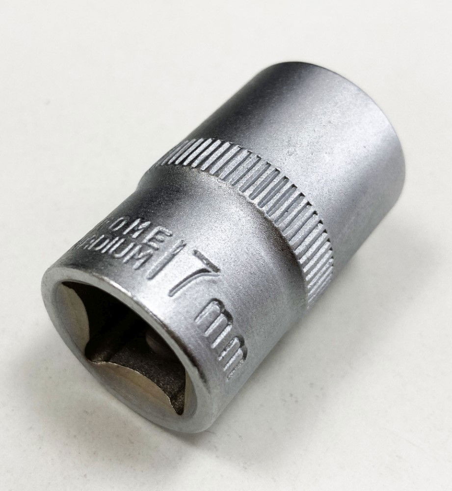 SOCKET 1/2 DRIVE 17mm CRV SATIN SINGLE HEX - TOOLZONE KDPSS076 thumbnail 4