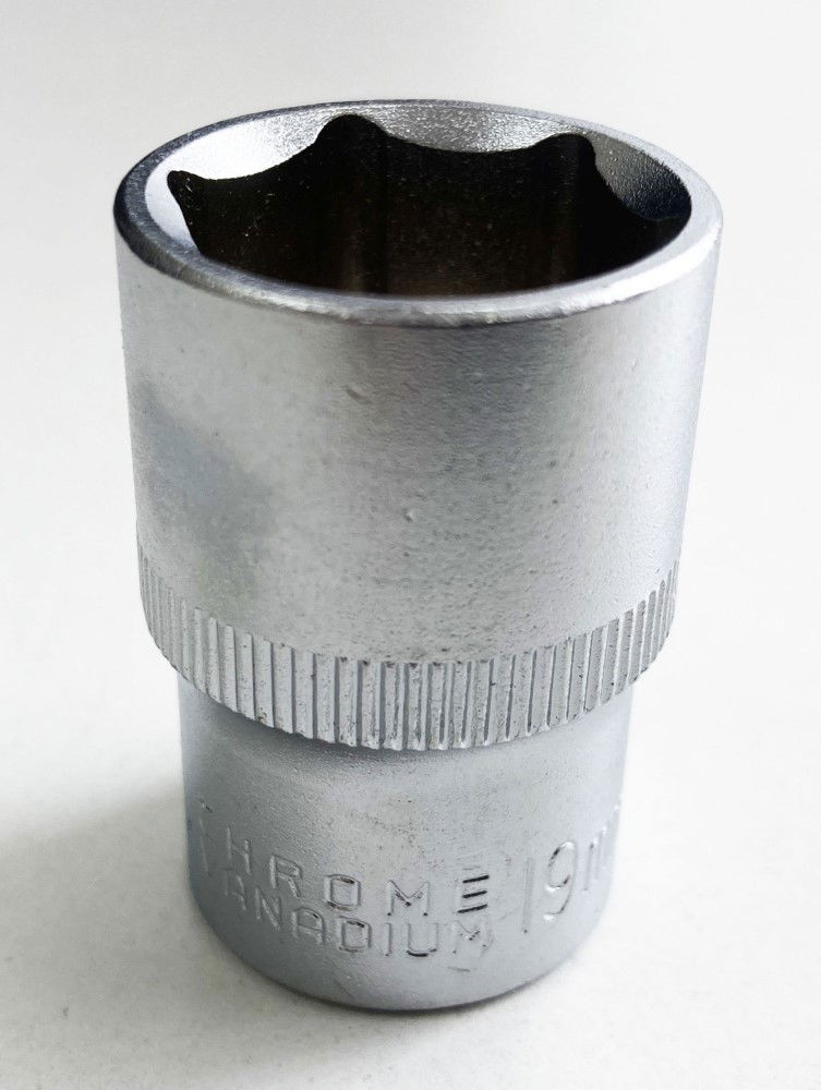 SOCKET 1/2 DRIVE 19mm CRV SATIN SINGLE HEX - TOOLZONE KDPSS078 thumbnail 7