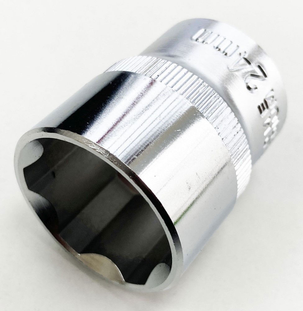 SOCKET 1/2 DRIVE 24mm CRV SATIN SINGLE HEX - TOOLZONE KDPSS083 thumbnail 6