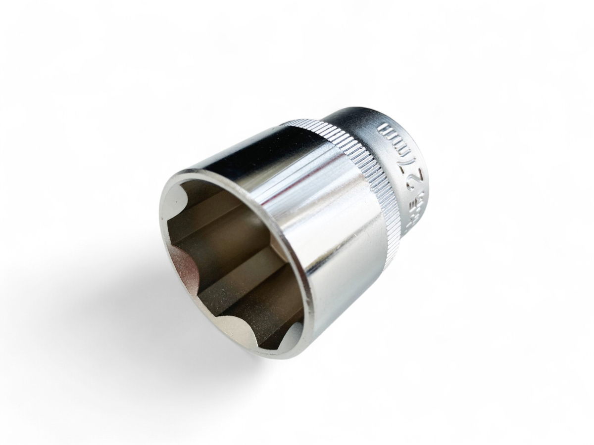 SOCKET 1/2 DRIVE 27mm CRV SATIN SINGLE HEX - TOOLZONE KDPSS085 image 1