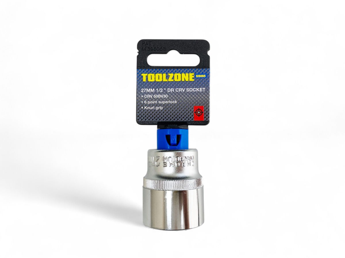 SOCKET 1/2 DRIVE 27mm CRV SATIN SINGLE HEX - TOOLZONE KDPSS085 thumbnail 4