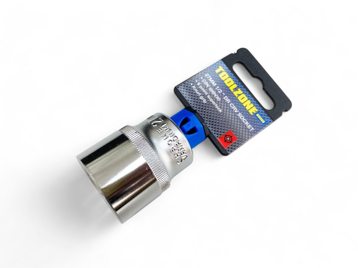SOCKET 1/2 DRIVE 27mm CRV SATIN SINGLE HEX - TOOLZONE KDPSS085 thumbnail 5