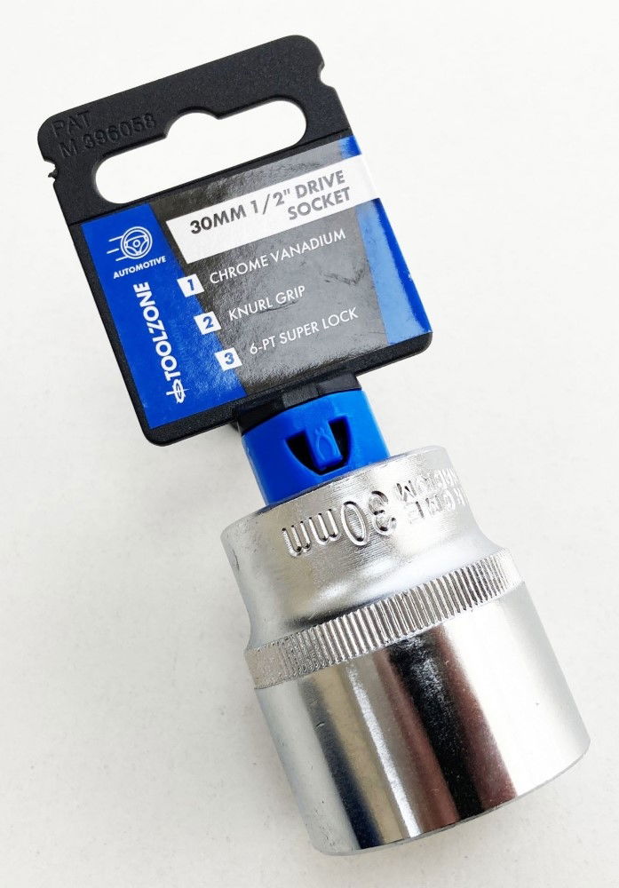SOCKET 1/2 DRIVE 30mm CRV SATIN SINGLE HEX - TOOLZONE KDPSS087 thumbnail 2