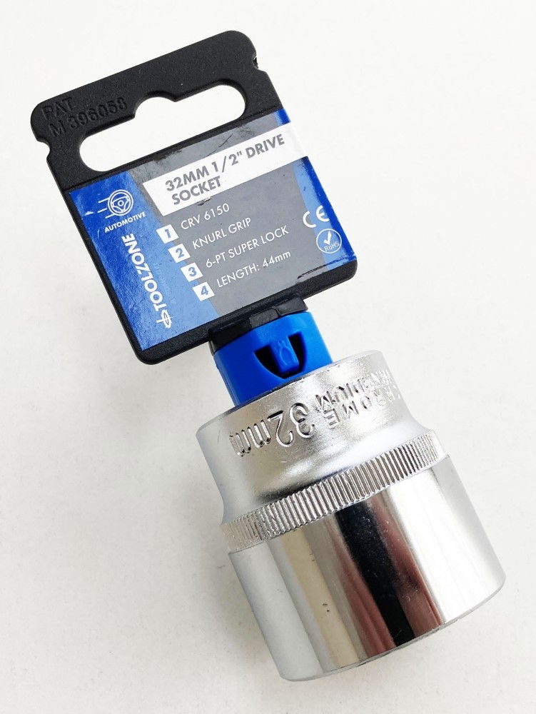 SOCKET 1/2 DRIVE 32mm CRV SATIN SINGLE HEX - TOOLZONE KDPSS088 thumbnail 2
