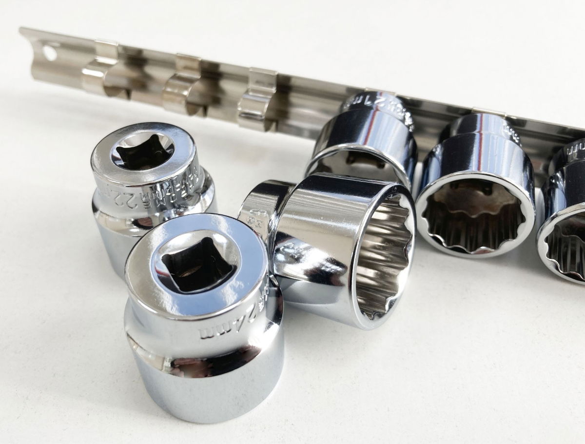 SOCKET SET 3/8 DRIVE SHALLOW CRV 17 PIECES 8-24mm BI HEX - TOOLZONE KDPSS094 thumbnail 5