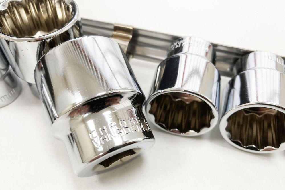 SOCKET SET 1/2 DRIVE SHALLOW CRV 17 PIECES 10-24mm 27mm 30mm BI HEX - TOOLZONE KDPSS095 thumbnail 6