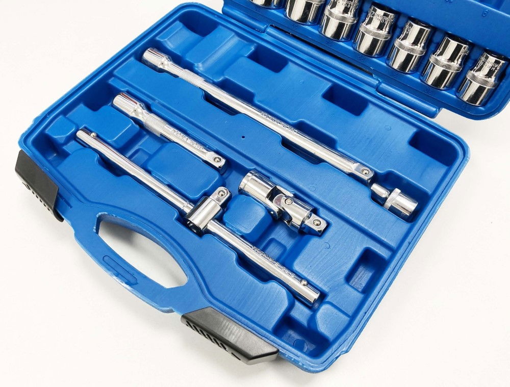 SOCKET SET 1/2 DRIVE PRO CRV 24 PIECES 10-24mm 27mm 30mm 32mm - TOOLZONE KDPSS108 thumbnail 5