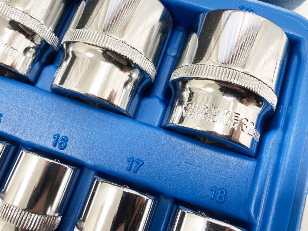 SOCKET SET 1/2 DRIVE PRO CRV 24 PIECES 10-24mm 27mm 30mm 32mm - TOOLZONE KDPSS108 thumbnail 8