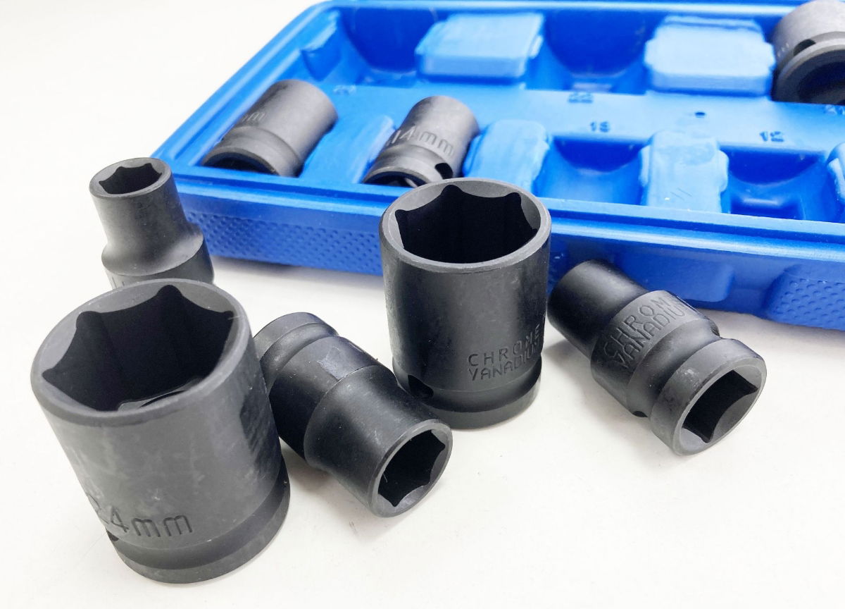 IMPACT SOCKET SET 1/2 DRIVE SHALLOW 10 PIECES 10-24mm - TOOLZONE KDPSS125 thumbnail 6