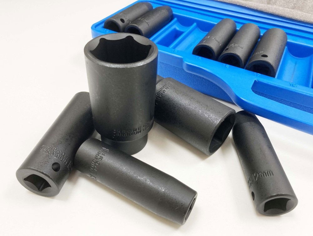 IMPACT SOCKET SET 1/2 DRIVE DEEP 14 PIECES 10-32mm - TOOLZONE KDPSS127 thumbnail 4