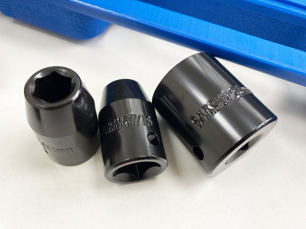 IMPACT SOCKET SET 3/8 & 1/2 DRIVE 38 PIECES 8-24mm - TOOLZONE KDPSS128 thumbnail 6