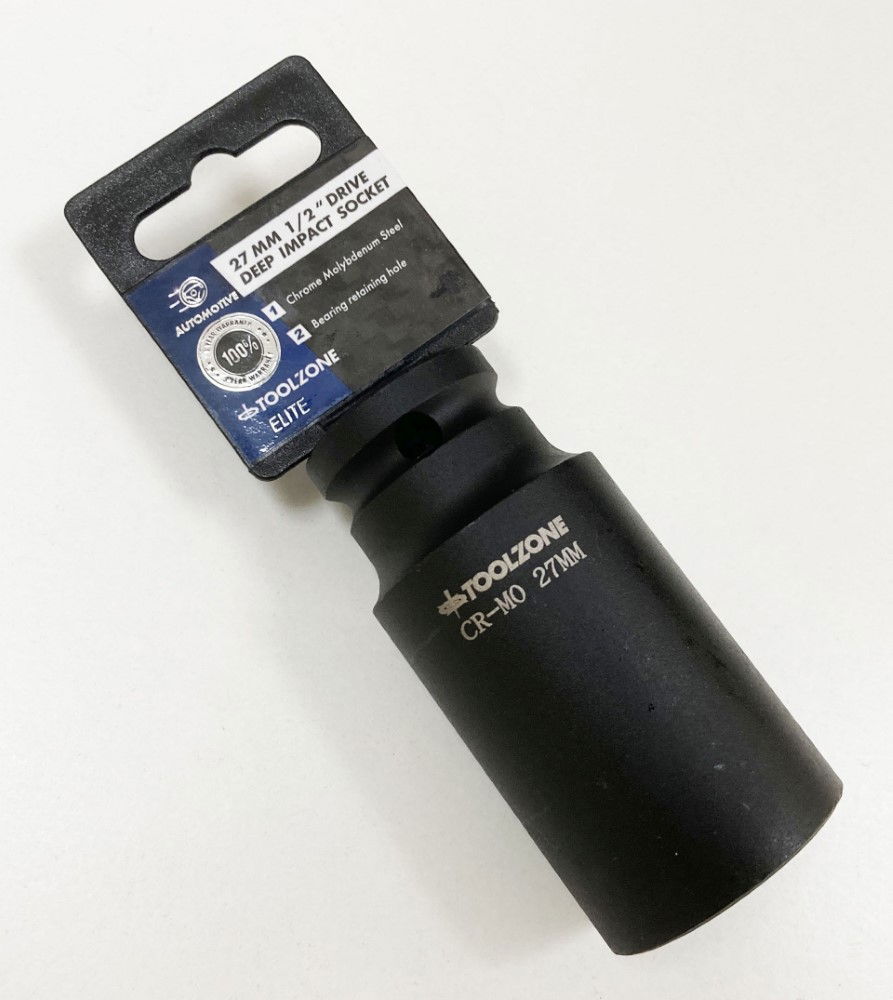 IMPACT SOCKET 1/2 DRIVE DEEP 27mm CRMO - TOOLZONE KDPSS131 thumbnail 3