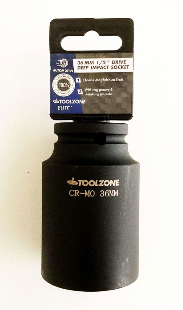 IMPACT SOCKET 1/2 DRIVE DEEP 36mm CRMO - TOOLZONE KDPSS134 thumbnail 2