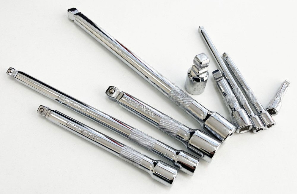EXTENSION BAR SET WOBBLE CRV 9 PIECES 1/4 3/8 1/2 DRIVE - TOOLZONE KDPSS146 thumbnail 5