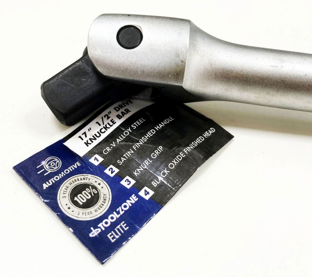 KNUCKLE BAR 1/2 DRIVE 18 SATIN FINISH CRV - TOOLZONE KDPSS152 thumbnail 6