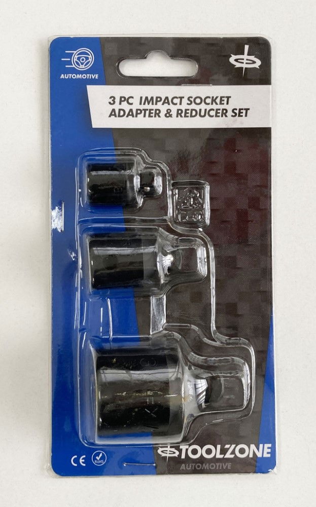 IMPACT REDUCER ADAPTOR SET 3 PIECES CRV - TOOLZONE KDPSS169 thumbnail 2