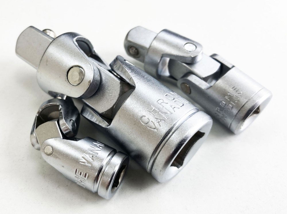 UNIVERSAL JOINT SET 3 PIECES 1/4 3/8 1/2 DRIVE CRV - TOOLZONE KDPSS172 thumbnail 5