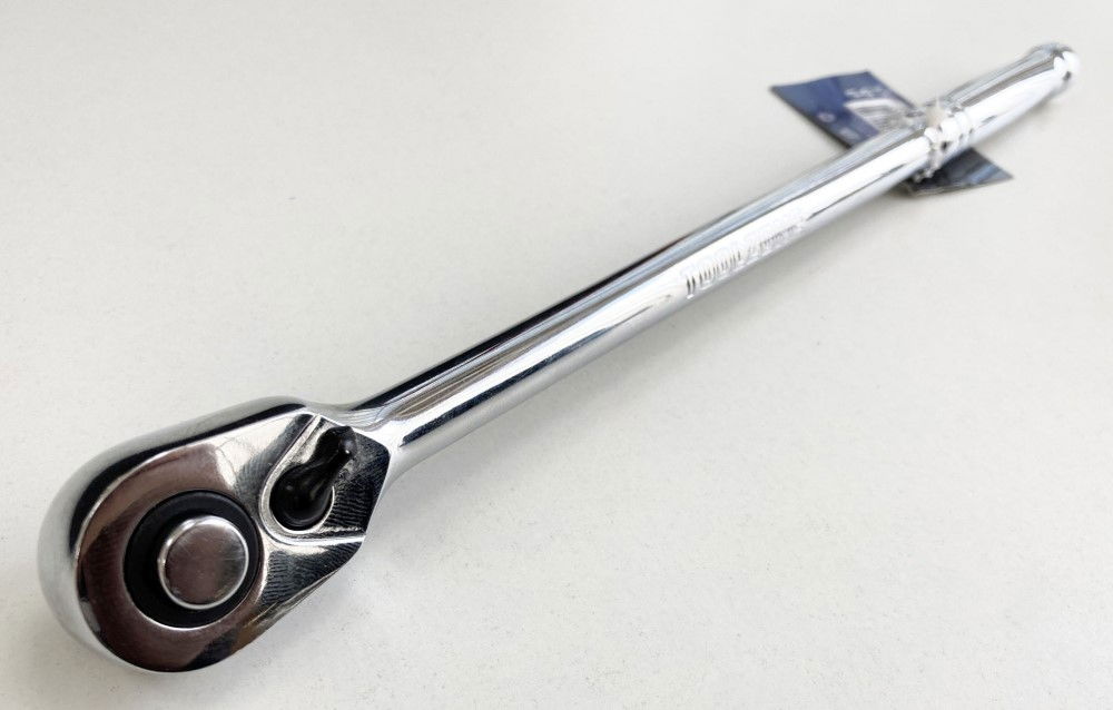 RATCHET HANDLE EXTRA LONG 3/8 DRIVE 280mm POLISHED CRV - TOOLZONE KDPSS199 thumbnail 4