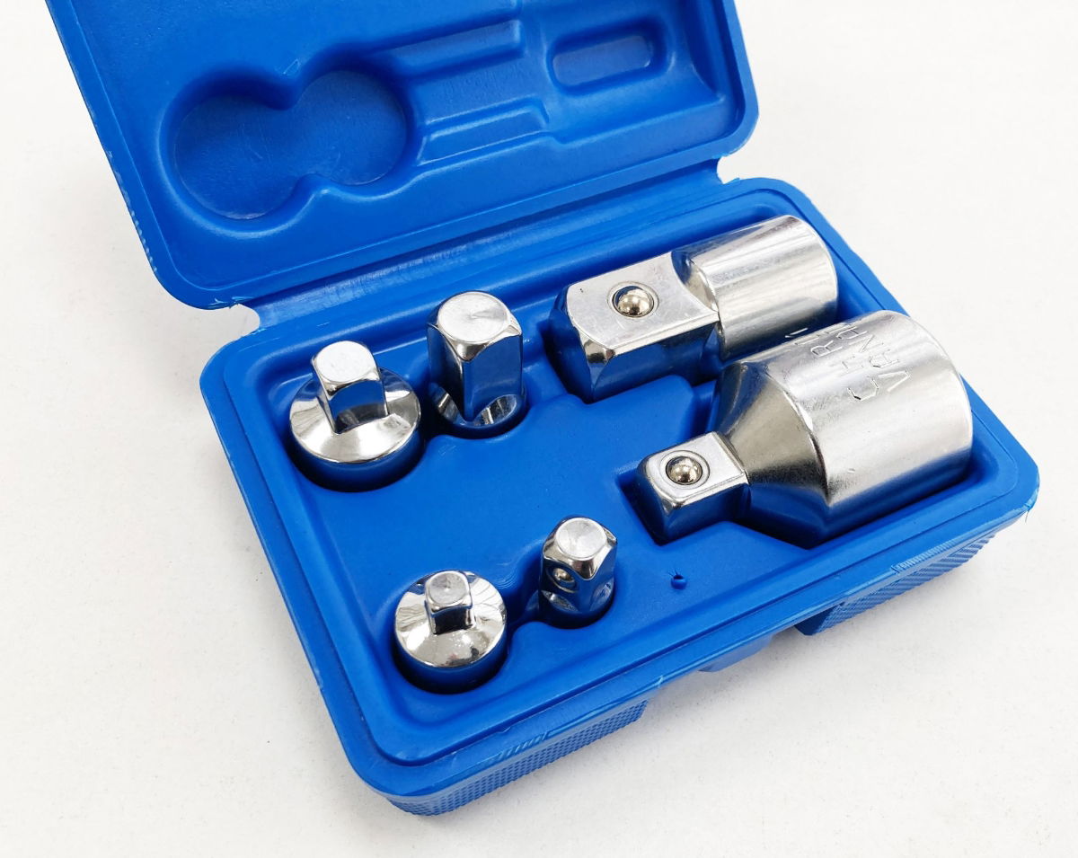 ADAPTOR SET 6 PIECES CRV SATIN FINISH - TOOLZONE KDPSS203 thumbnail 6