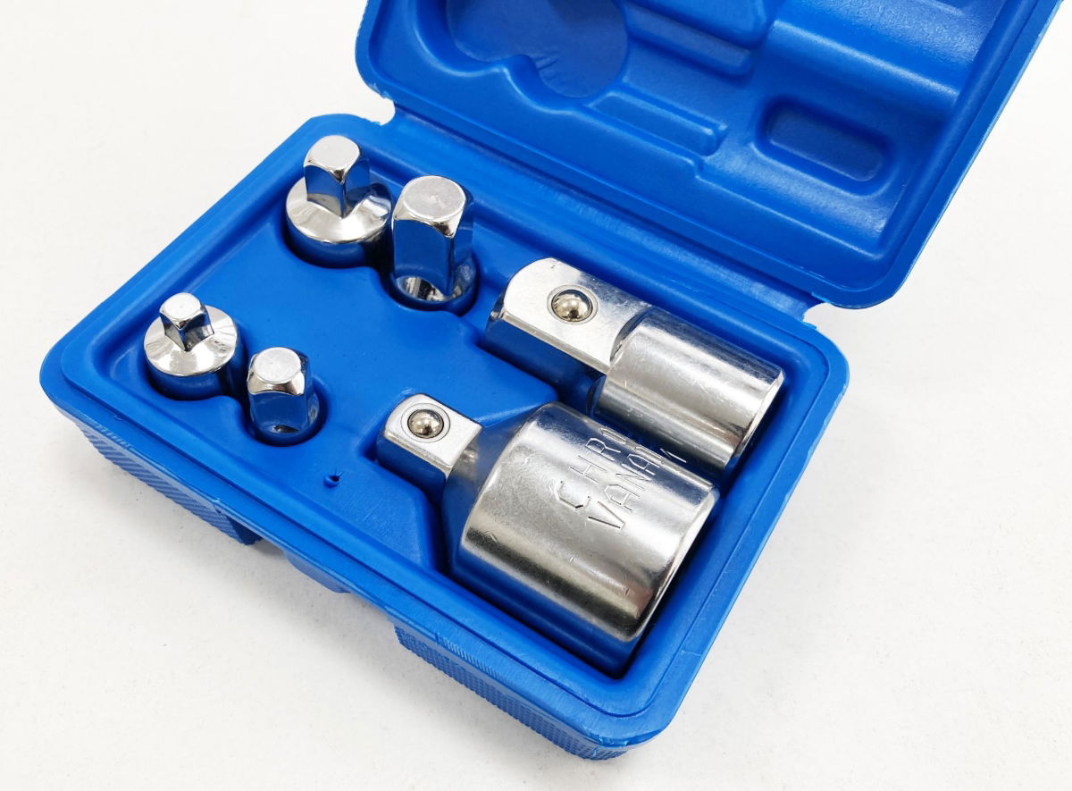 ADAPTOR SET 6 PIECES CRV SATIN FINISH - TOOLZONE KDPSS203 thumbnail 7