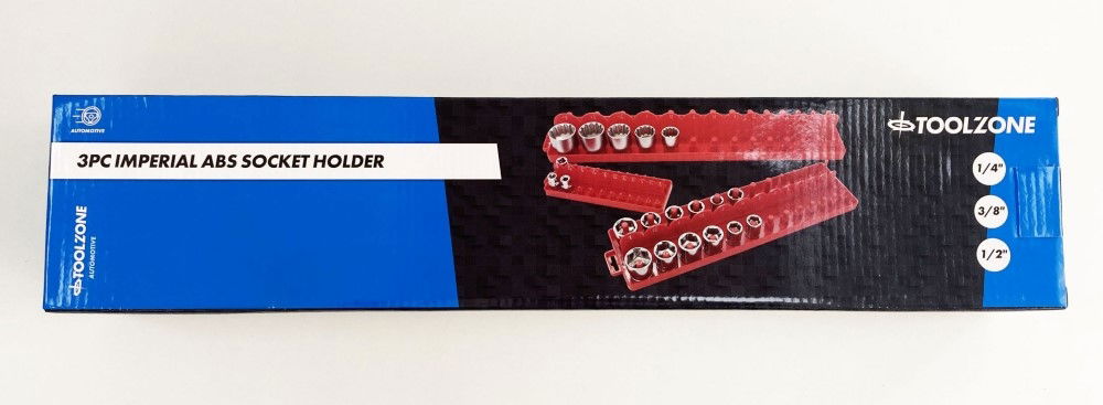 SOCKET HOLDER SET 3 PIECES ABS AF IMPERIAL RED - TOOLZONE KDPSS214 thumbnail 2